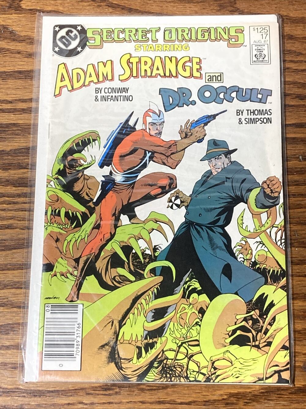 SECRET ORIGINS #17 Aug 1987. Adam Strange, Dr. Occult.